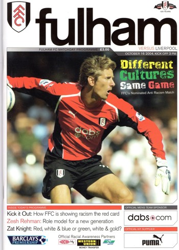 Match programme
